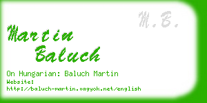 martin baluch business card